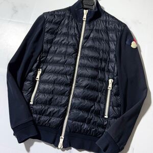 定価25万!!!別格ラグジュアリー!!!【MONCLER モンクレール】「MAGLIA CARDIGAN」中綿◎ スウェット◎ ジップジャケット ブルゾン L