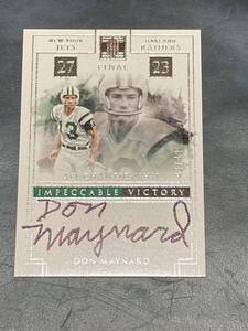 2017Panini Impeccable Don Maynard Impeccable Victory AUTO/49