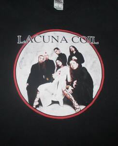 ラクーナ・コイル　Lacuna Coil　ツアーＴシャツ　T-shirt　メンズＭ　アンドレア・フェロー クリスティーナ・スカビア ゴシックメタル