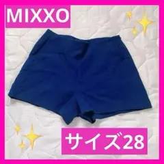 MIXXO 韓国　ファッション　ボトムス　ショートパンツ　ネイビー　濃い青