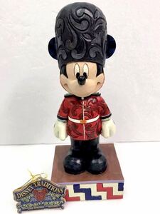 未使用 ディズニー ミッキー ジムショア フィギュア Greetings From Englad mickey Disney Jim Shore 作品 置物 イギリス 警備員 箱付き