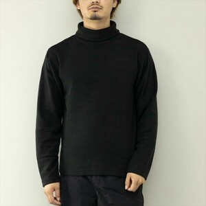 【即落送料込】BLACK Size:M タートルネックフリース ジャケット、コートのインナーとして超Cool！