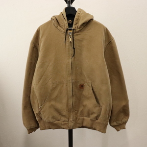 N901 2000年代製 カーハート Carhartt アクティブパーカー■00s 表記XLサイズ ベージュ FRB ダック フーディー アメカジ ストリート 古着