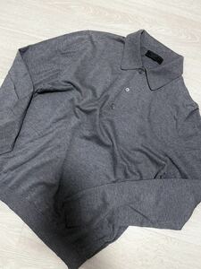 【PRADA】ロングスリーブ ニットポロシャツ 44／ジョンスメドレー　ウール