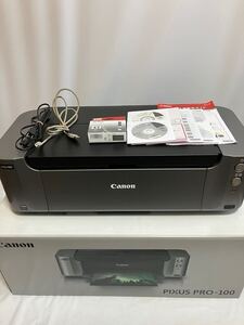 Canon キャノン　 インクジェットプリンター　　PIXUS PRO-100 A3対応　箱、取説、コード、CD他付き