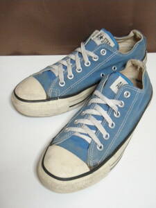 USA製 メンズ 24.5㎝ コンバース オールスター オックス CONVERSE ALLSTAR OX 青 ブルー US6 ロー LO アメリカ製 OLD オールド VINTAGE