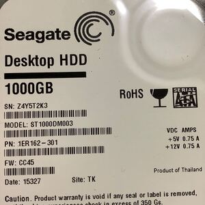 SEAGATE製HDD Desktop HDD 1T 中古