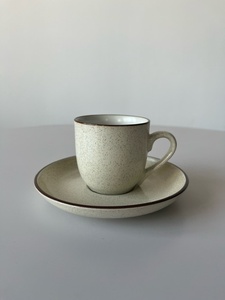 [259] JAPAN VINTAGE STONE WARE Noritake ノリタケ ストーンウェア カップ＆ソーサー 70s 80s 90s アラビア 北欧 ビンテージ ヴィンテージ