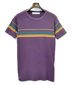 Inpaichthys kerri (インパクティスケリー) MULTI BORDER TEE マルチボーダーTシャツ M PURPLE 半袖 クルーネック カットソー S/S