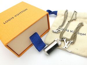 1000円スタート ネックレス LOUIS VUITTON ルイヴィトン M63641 コリエ チャームズ モノグラム エクリプス 箱付き アクセサリー GMB H225