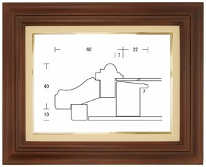 額縁 油彩額縁 油絵額縁 木製フレーム 不二型 オーク サイズM20号