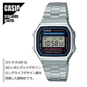 国内正規品 CASIO STANDARD カシオ スタンダード デジタル メタルバンド A168WA-1A2WJR 腕時計 メンズ レディース ◆新品 メール便送料無料