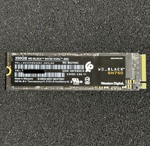 WD BLACK SN750 SSD 250GB WDS250G3X0C-00SJG0 M.2 NVMe PCIe 2280 ((動作品・1枚限定！))