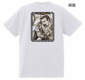 ローライダーHIPHOP系Tシャツ 白 ミューラル タトゥー 54 入れ墨 刺青 アメ車 ギャング メキシカン チカーノ ボム ハイドロ カスタム