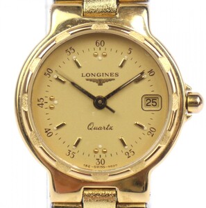 ◆ 1円 ～ 稼働品 LONGINES / ロンジン CONQUEST コンクエスト ヴィンテージ レディース時計 クォーツ GOLD 152045