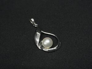 1円 ■美品■ MIKIMOTO ミキモト 本真珠 アコヤ真珠 パール約6mm SV925 ネックレストップ ペンダントトップ レディース シルバー系 FL2821