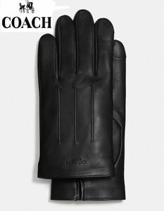 【送料無料】新品◆ コーチ COACH◆CM330 メンズ 羊革 手袋 グローブ 黒 【Mサイズ 】スマホ対応