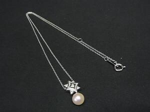 1円 ■極美品■ TASAKI タサキ 本真珠 アコヤ真珠 パール 約6mm SV925 ネックレス ペンダント アクセサリー シルバー系 FL2046