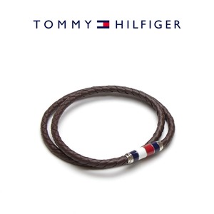 Tommy hilfiger ブレスレット 二連 ダブルラップ レザー 2790055 ブラウン メンズ レディース ペア アクセサリー 男性 女性 ユニセックス