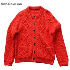 TOMORROWLAND tricot ローゲージウールカーディガン　オレンジ