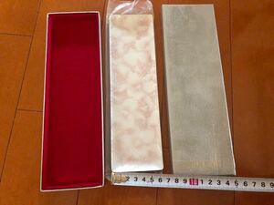 新品未使用自宅保管品！七宝焼ペンケース皿23×7cm♪白地にピンクの花柄東海銀行贈答品長皿食器としても