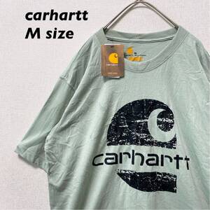 日本未発売【新品タグ付き】カーハート　半袖Tシャツ　ビッグプリント　緑色　Mサイズ　ユニセックス　carhartt プリントロゴ