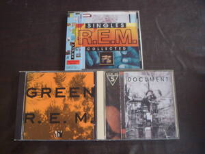 R.E.M.　CD3枚セット　GREEN(グリーン)　DOCUMENT(ドキュメント)　SINGLES　COLLECTION(シングルズ)