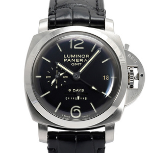 パネライ PANERAI ルミノール1950 8デイズ GMT PAM00233 ブラック文字盤 中古 腕時計 メンズ