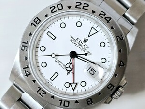 ROLEX ロレックス EXPLORERⅡ エクスプローラー2【16570】A番 高級紳士用機械式腕時計 ホワイト 純正ブレス タグ・ギャラ有り 正規品