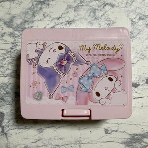 新品未使用　サンリオ　my melody kuromi マイメロディ　クロミ　ハピネスガール　ワンプッシュ小物ケース　ピンク