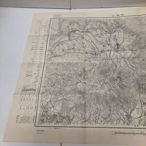 古地図 地形図 五万分之一 地理調査所 昭和28年応急修正 昭和37年発行 阿蘇山 熊本県