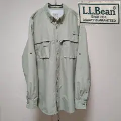 【激レア古着】LLBean アーシーグリーン フィッシングシャツ 2way