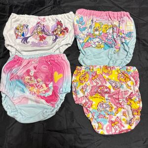  【108】 新品 プリキュア 等 アニメ キャラクター インナー 女の子 女児 ジュニア ガールズ ホームクリーニング済み ショーツ 保管品 4点 