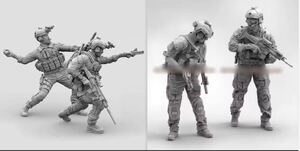 【国内発送】1/35 アメリカ軍　特殊部隊　陸軍　海兵隊　歩兵　シールズ　4体セット　レジン　新品　フィギュア　