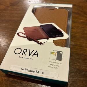 iPhone 14／13手帳型ケース 新品未使用！ORVA