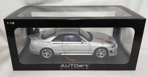 保護テープあり　1/18 NISSAN SKYLINE GT-R R33 NISMO R-tune Autoart 77326 オートアート 日産 スカイライン ニスモ シルバー