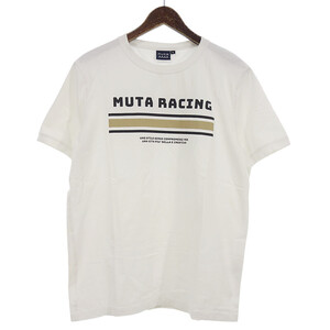 MUTA MARINE GOLF RACING WAVEロゴ クルーネック Tシャツ ホワイト サイズ メンズ6