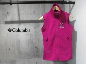 Columbia コロンビア GIVE AND GO VEST PENN刺繍 フリースベスト US XS/アウトドア ジャケット/レディース/C1268FW/程度良好