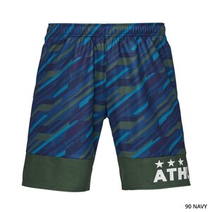 1509805-ATHLETA/メンズ グラフィックプラクティスパンツ サッカー フットサル 大人 一般/M