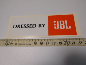 希少レア彡新品在庫品・DRESSED BY　JBLジェイビーエル・ステッカー(11.7㎝）・スピーカーメーカー・店頭用/販促用・非売品・当時物レトロ