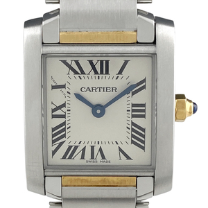 カルティエ CARTIER タンクフランセーズ SM W51007Q4 腕時計 SS YG クォーツ アイボリー レディース 【中古】