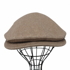 ボルサリーノ Borsalino 美品 カシミヤハンチング帽 キャップ 帽子 イタリア製 ベージュ XLサイズ 0412 メンズ