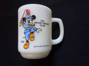 ファイヤーキング マグカップ 「ミッキーマウス　MICKEY MOUSE CLUB 1955」 #1 ANCHOR HORCKING FIRE-KING PEPSIコレクターシリーズ