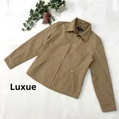 Luxue【M】襟付きジッププルゾン ジャンバー ジャケット オフィス きれいめ