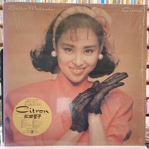松田聖子／Citron 【中古LPレコード】 1988年作品 シュリンク シール帯 色あせ 28AH 5040