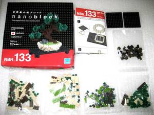 【未使用(開封済)】KAWADA 国内正規品 nano block ナノブロック【NBH_133 PINE BONSAI 盆栽 松】外箱つぶれ少々あり