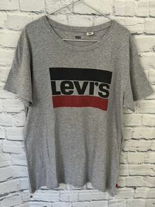 リーバイス Levi.s プリントTシャツ Lサイズ グレー 中古