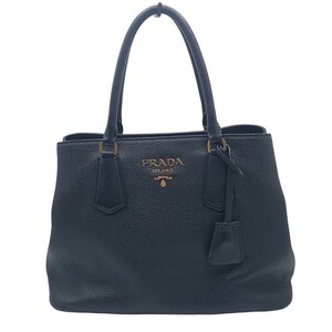 プラダ PRADA ヴィッテロダイノ２WAYトートバッグ 1BA239 ブラック×GD金具 ヴィッテロダイノ トートバッグ レディース 中古