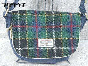 ◇ Harris Tweed　ハリスツイード チェック ショルダー バッグ ネイビー レディース