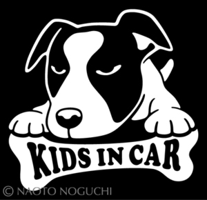 オリジナル ステッカー シール KIDS IN CAR キッズインカー キッズ イン カー ジャックラッセルテリア D2